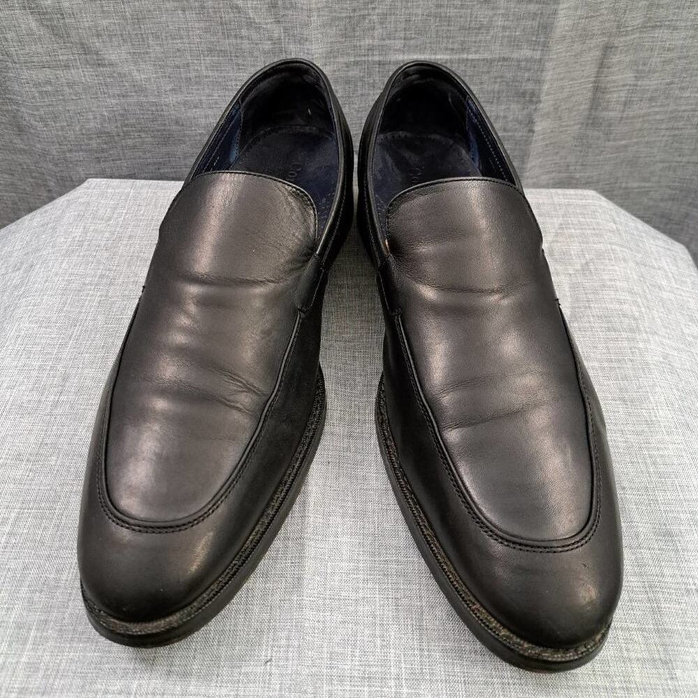%Cole Haan Nike Air Leather Black Wingtip Oxford Dress Shoes 11.5M Men / D10